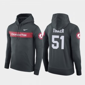 #51 Carson Tinker Sideline Seismic Alabama Crimson Tide Football Performance Mens Anthracite Hoodies 728185-901 #51 Carson Tinker Sideline Seismic Alabama Crimson Tide Football Performance Mens Anthracite Hoodies 728185-901
