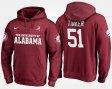 #51 Carson Tinker Name and Number Alabama Crimson Tide Men Crimson Hoodie 444924-272