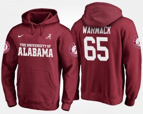 #65 Chance Warmack Name and Number Bama Men's Crimson Hoodie 322427-150