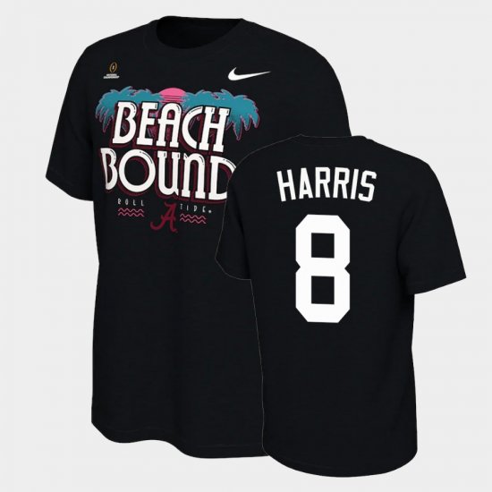 #8 Christian Harris 2021 National Championship University of Alabama Bound College Football Playoff Mens Black T-Shirts 230771-339
