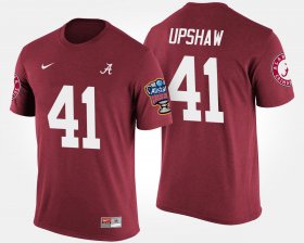 #41 Courtney Upshaw Bowl Game University of Alabama Sugar Bowl Men's Crimson T-Shirts 884798-706
