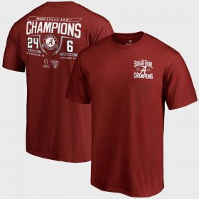 Bowl Game Bama College Football Playoff 2018 Sugar Bowl Champions Fullback Score Mens Crimson T-Shirts 247463-741