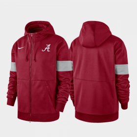 2019 Sideline Therma-FIT University of Alabama Performance Full-Zip Men's Crimson Hoodie 129650-201