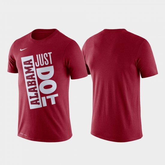 Just Do It Alabama Basketball Performance Men Crimson T-Shirt 729060-742