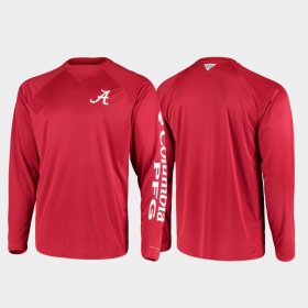 Omni-Shade University of Alabama PFG Terminal Tackle Long Sleeve Men Crimson T-Shirts 440495-623
