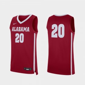 #20 Replica Bama College Basketball Men's Crimson Jersey 489713-987