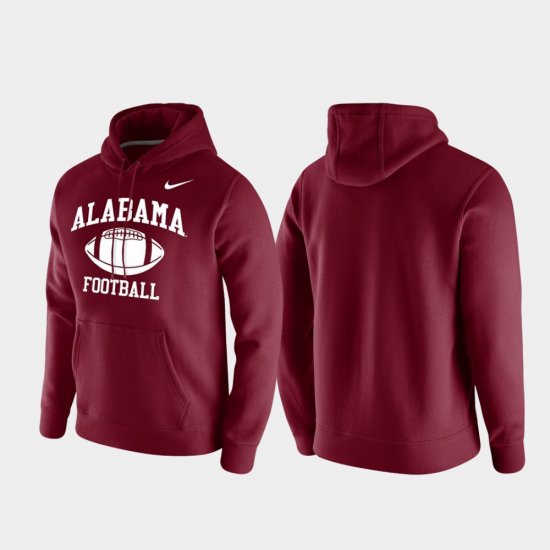 Retro Football University of Alabama Club Fleece Men Crimson Hoodie 999009-797
