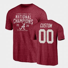 #00 Custom 2020 National Champions Alabama Tri-Blend Mens Crimson T-Shirt 919641-577