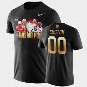#00 Custom 2021 National Championship Alabama Crimson Tide Make Your Pick Matchup Men Black T-Shirts 658592-144