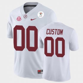 #00 Custom 2021 Rose Bowl Bama Champions Mens White Jersey 580979-303