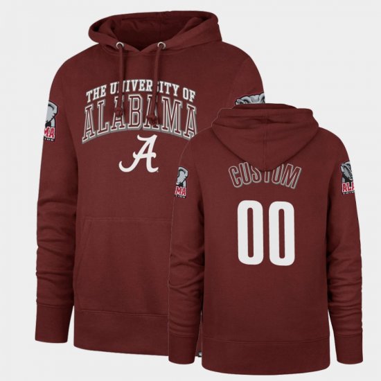 #00 Custom Double Decker Bama Headline Mens Cardinal Hoodies 676368-808