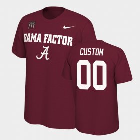 #00 Custom College Football University of Alabama Mantra Men's Crimson T-Shirts 421816-414 #00 Custom College Football University of Alabama Mantra Men's Crimson T-Shirts 421816-414