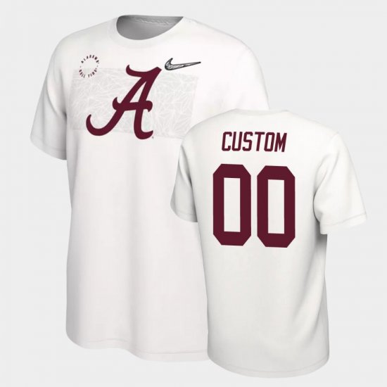 #00 Custom College Football Bama Playoff Men White T-Shirts 932092-496