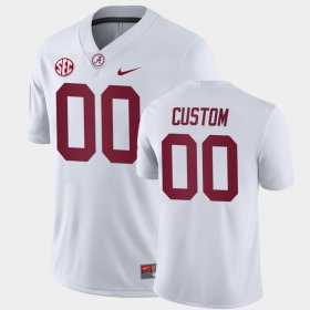 #00 Custom College Football University of Alabama Away Game Mens White Jersey 280969-801 #00 Custom College Football University of Alabama Away Game Mens White Jersey 280969-801