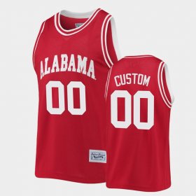 #00 Custom Commemorative Basketball University of Alabama Classic Men Crimson Jersey 589857-342