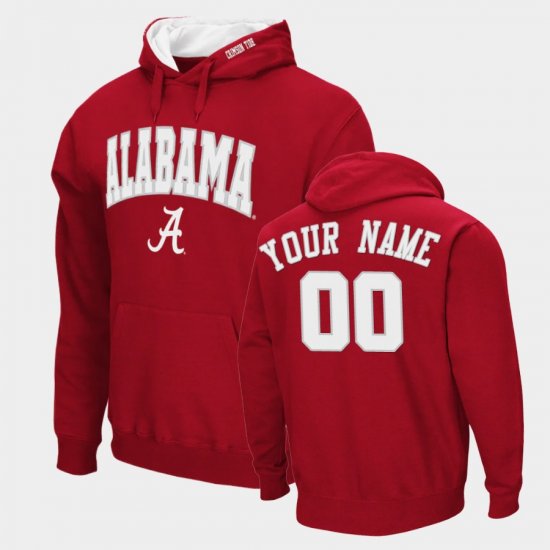 #00 Custom Arch & Logo 2.0 Alabama Pullover Mens Crimson Hoodie 727928-660