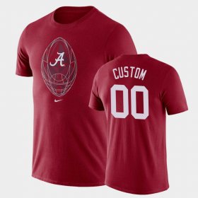 #00 Custom Football Icon Alabama Legend Men's Crimson T-Shirt 175008-494