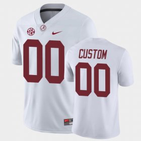 #00 Custom Game Bama College Football Men's White Jerseys 192689-467