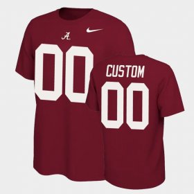 #00 Custom Name and Number Alabama Name & Number Retro Men Crimson T-Shirts 704561-779