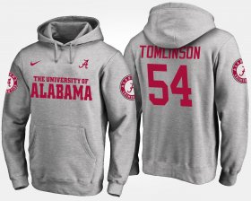 #54 Dalvin Tomlinson Name and Number Bama Men Gray Hoodie 765809-416