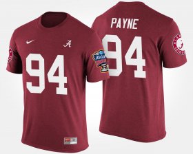 #94 Da'Ron Payne Bowl Game Alabama Sugar Bowl Men's Crimson T-Shirt 825370-922