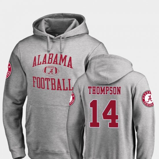 #14 Deionte Thompson Neutral Zone Alabama College Football Men Ash Hoodies 281076-756