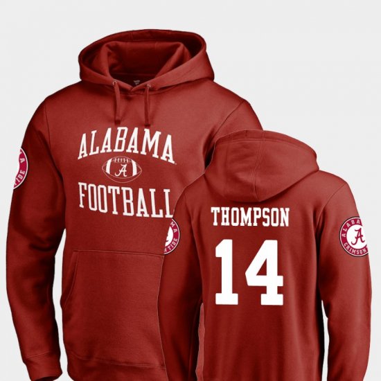#14 Deionte Thompson Neutral Zone Bama College Football Mens Crimson Hoodies 663557-272