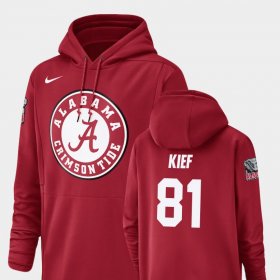 #81 Derek Kief Champ Drive Alabama Football Performance Men Crimson Hoodie 145304-627