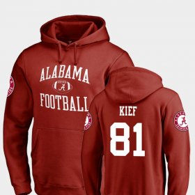 #81 Derek Kief Neutral Zone Alabama Crimson Tide College Football Mens Crimson Hoodies 526039-490 #81 Derek Kief Neutral Zone Alabama Crimson Tide College Football Mens Crimson Hoodies 526039-490