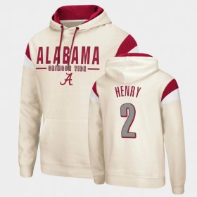 #2 Derrick Henry Fortress Alabama Crimson Tide Pullover Men's Cream Hoodie 736912-272