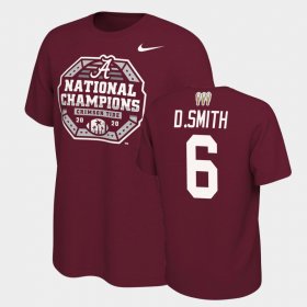 #6 DeVonta Smith 2020 National Champions Alabama Crimson Tide 3X CFP Men Crimson T-Shirt 942749-734