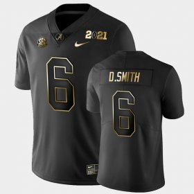 #6 DeVonta Smith 2021 National Championship Alabama Crimson Tide Golden Playoff Men's Black Jersey 687462-525