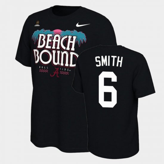 #6 DeVonta Smith 2021 National Championship Alabama Bound College Football Playoff Men Black T-Shirt 161401-279