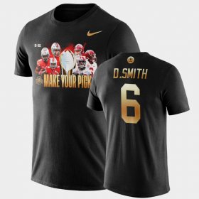 #6 DeVonta Smith 2021 National Championship Alabama Make Your Pick Matchup Mens Black T-Shirt 934806-918