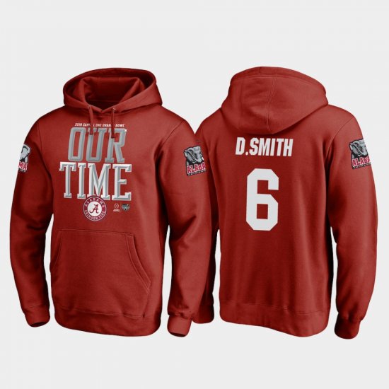 #6 DeVonta Smith 2018 Orange Bowl Bound Bama College Football Playoff Counter Men\'s Crimson Hoodies 222003-858