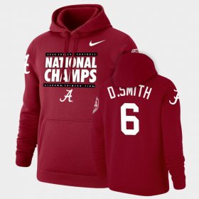 #6 DeVonta Smith 2020 National Champions Alabama Pullover Mens Crimson Hoodie 192598-167