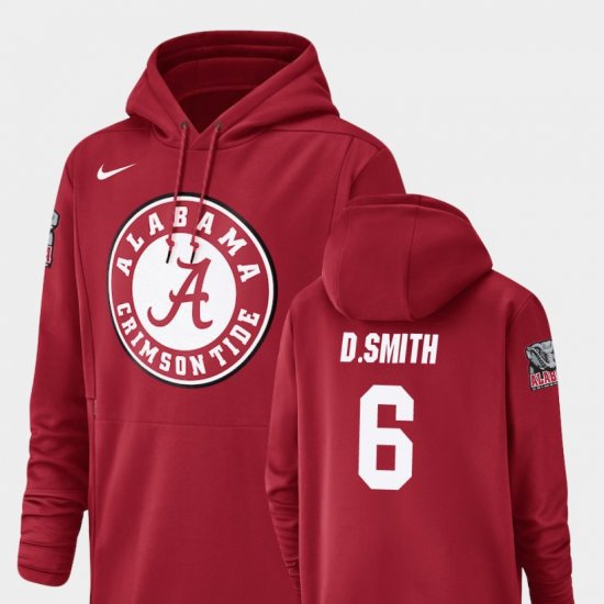 #6 DeVonta Smith Champ Drive Bama Football Performance Men\'s Crimson Hoodie 894604-206