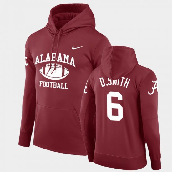 #6 DeVonta Smith Retro Football Bama Legend Pullover Men Crimson Hoodie 674632-555