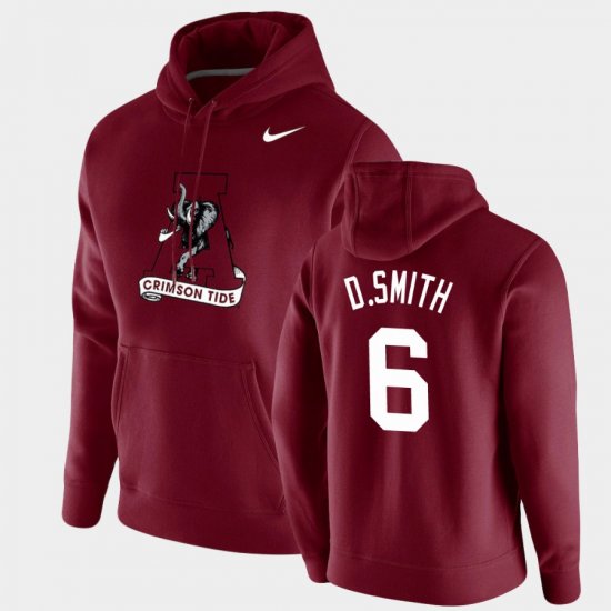 #6 DeVonta Smith Vintage School Logo Bama Pullover Men Crimson Hoodies 358954-503