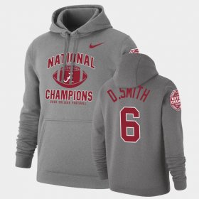 #6 DeVonta Smith 2020 National Champions Alabama Retro Pullover Men Heathered Gray Hoodies 277780-308