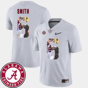 #6 DeVonta Smith Pictorial Fashion Alabama Football Mens White Jersey 239286-252