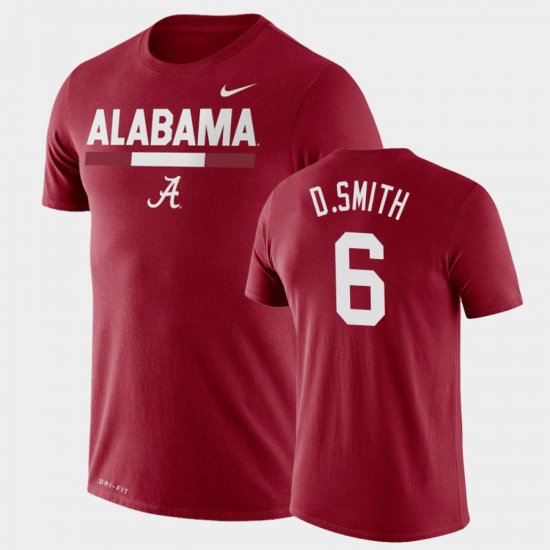 #6 DeVonta Smith Team DNA Bama Legend Performance Men Crimson T-Shirt 500684-173