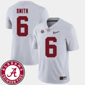 #6 DeVonta Smith College Football Bama 2018 SEC Patch Men's White Jersey 338555-620