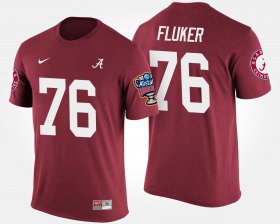#76 D.J. Fluker Bowl Game Bama Sugar Bowl Men's Crimson T-Shirt 227868-684