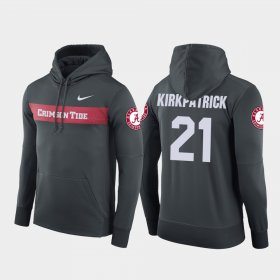 #21 Dre Kirkpatrick Sideline Seismic Bama Football Performance Men's Anthracite Hoodies 117892-673