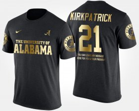 #21 Dre Kirkpatrick Gold Limited Bama Short Sleeve With Message Men's Black T-Shirts 775531-308