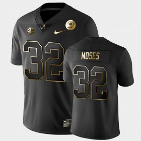 #32 Dylan Moses 2021 Rose Bowl Bama Golden Edition Men's Black Jerseys 655694-627