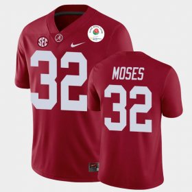 #32 Dylan Moses 2021 Rose Bowl Bama College Football Men's Crimson Jersey 901706-409