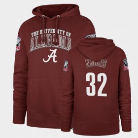 #32 Dylan Moses Double Decker Alabama Crimson Tide Headline Mens Cardinal Hoodies 441070-172