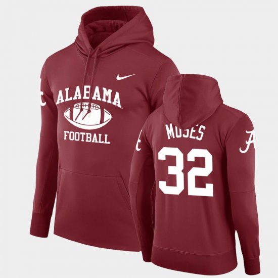 #32 Dylan Moses Retro Football Alabama Legend Pullover Men Crimson Hoodie 409348-713